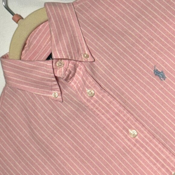 Ralph Lauren Sport Women's Size 8 Pink and White Striped Blouse Excellent - Picture 3 of 6